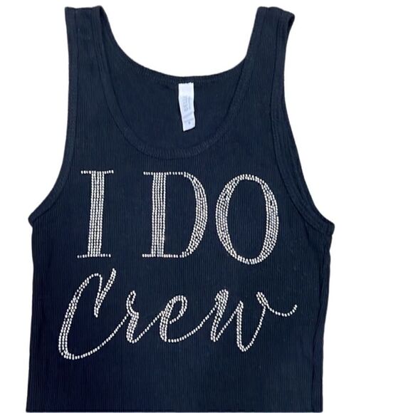 Women’s Medium Black I Do Crew Tank Top for the Wedding Party! - Picture 2 of 6